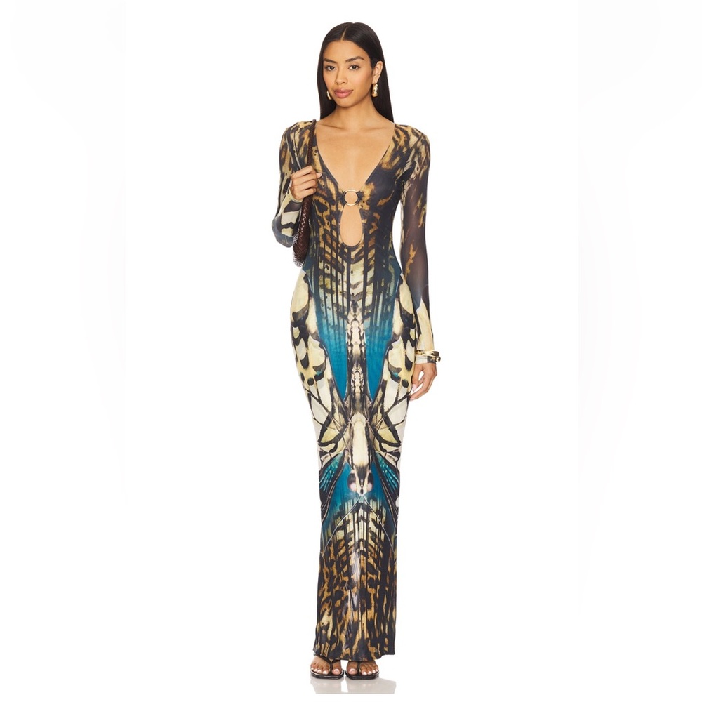 Elegant Multicolor Maxi Dress